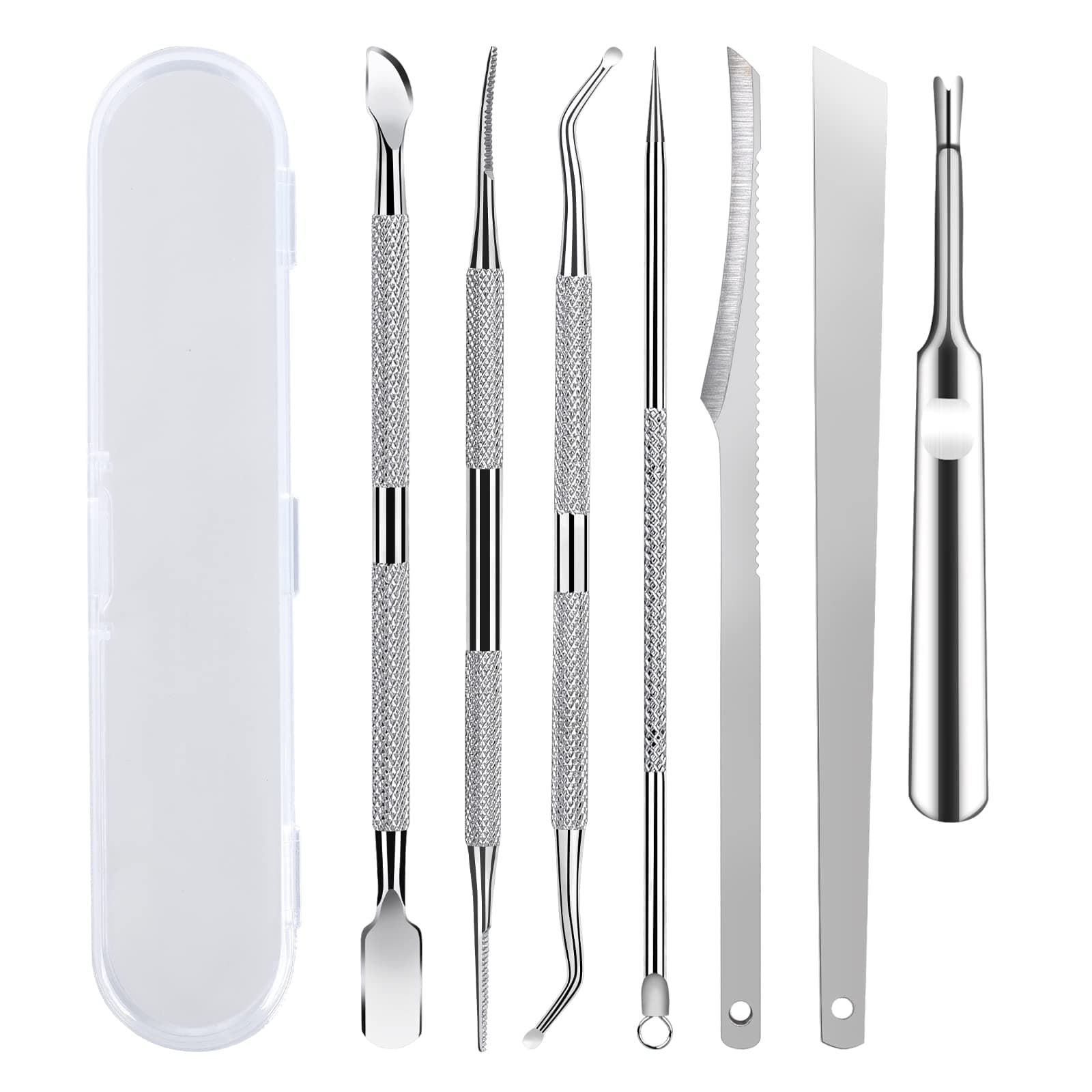 7-Pack Ingrown Toenail Tool Kit - File, Lifters, Surgical Safe Pedicure Tools for Nail Treatment & Pain Relief