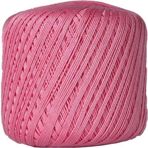 Threadart 100% Pure Cotton Crochet Thread - Size 10 - Color 34 - PINK - Size 10 and 3 - Singles and Bulk Packs Available