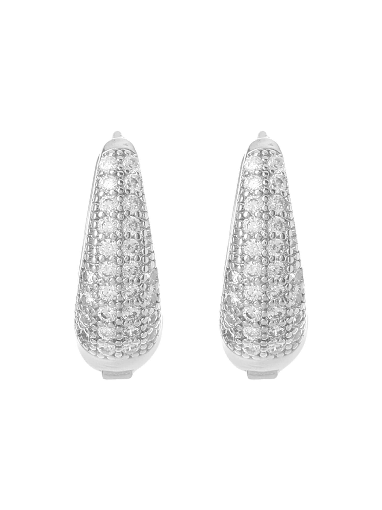 Women's Crystals from Swarovski Classic Designer Plated Base Metal Stylish Hoop Earrings