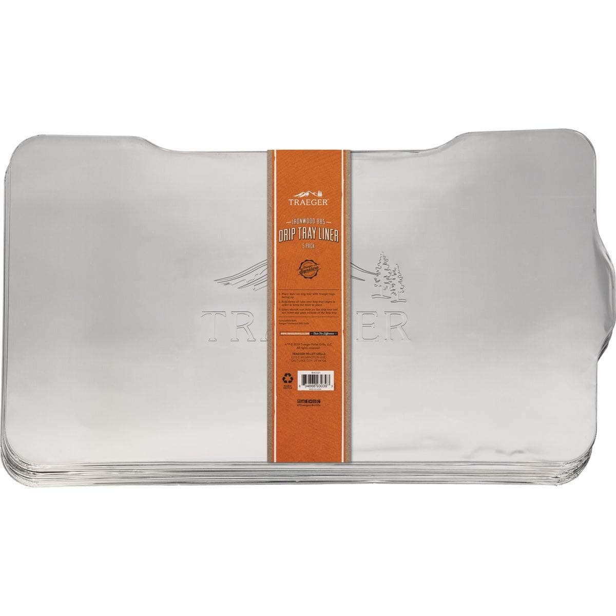 TraegerGrills BAC521 Ironwood 885 Drip Tray Liner Grill Accessory 5-count
