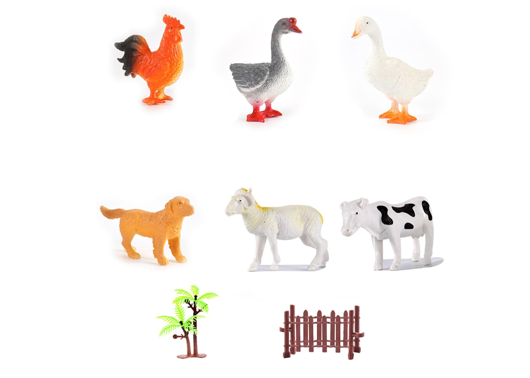 Realistic Animal Figure Toy - Farm Animals, Wild Animal, Dinosaur Toyset, Animal Figure Playset, Jungle Animals Toys Set, Birthday Return Gifts for Kids (Pack of 6) (Farm Animals)
