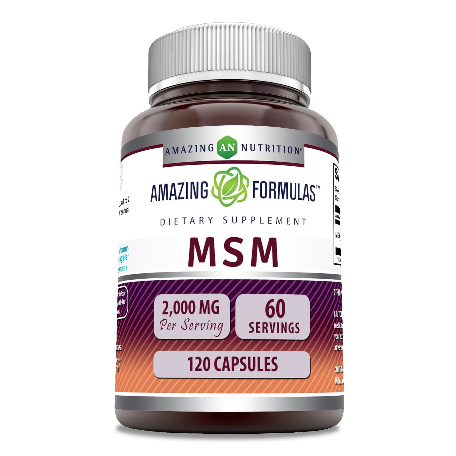 Amazing Formulas MSM (Methylsulfonylmethane) Supplement | 2000 Mg Per Serving | Capsules | Non-GMO | Gluten Free | Made in USA (120 Count | Pack of 1)