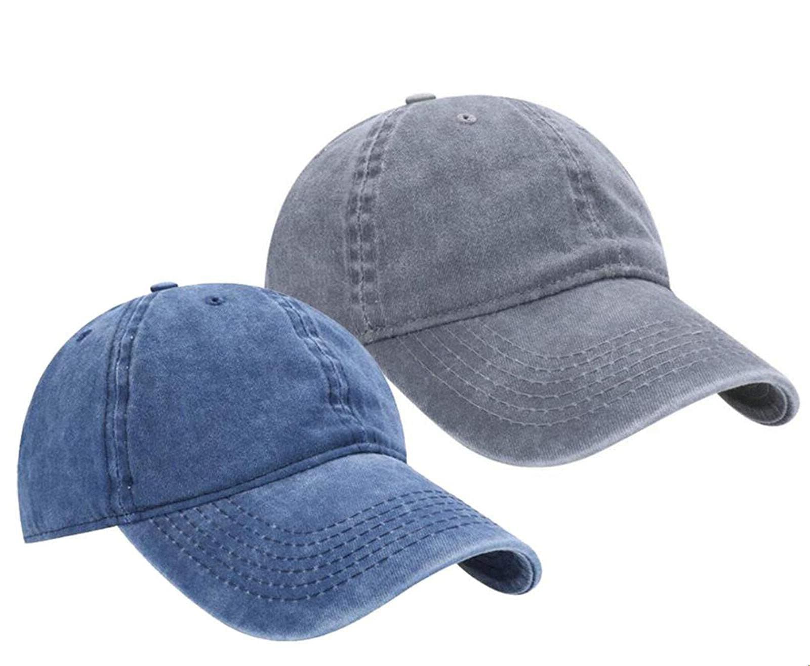 Kids Solid Cotton Baseball-Hat - Baby-Boys Washed Cotton Baseball Hats Toddler Infant Baseball-Cap for 2-7 Years