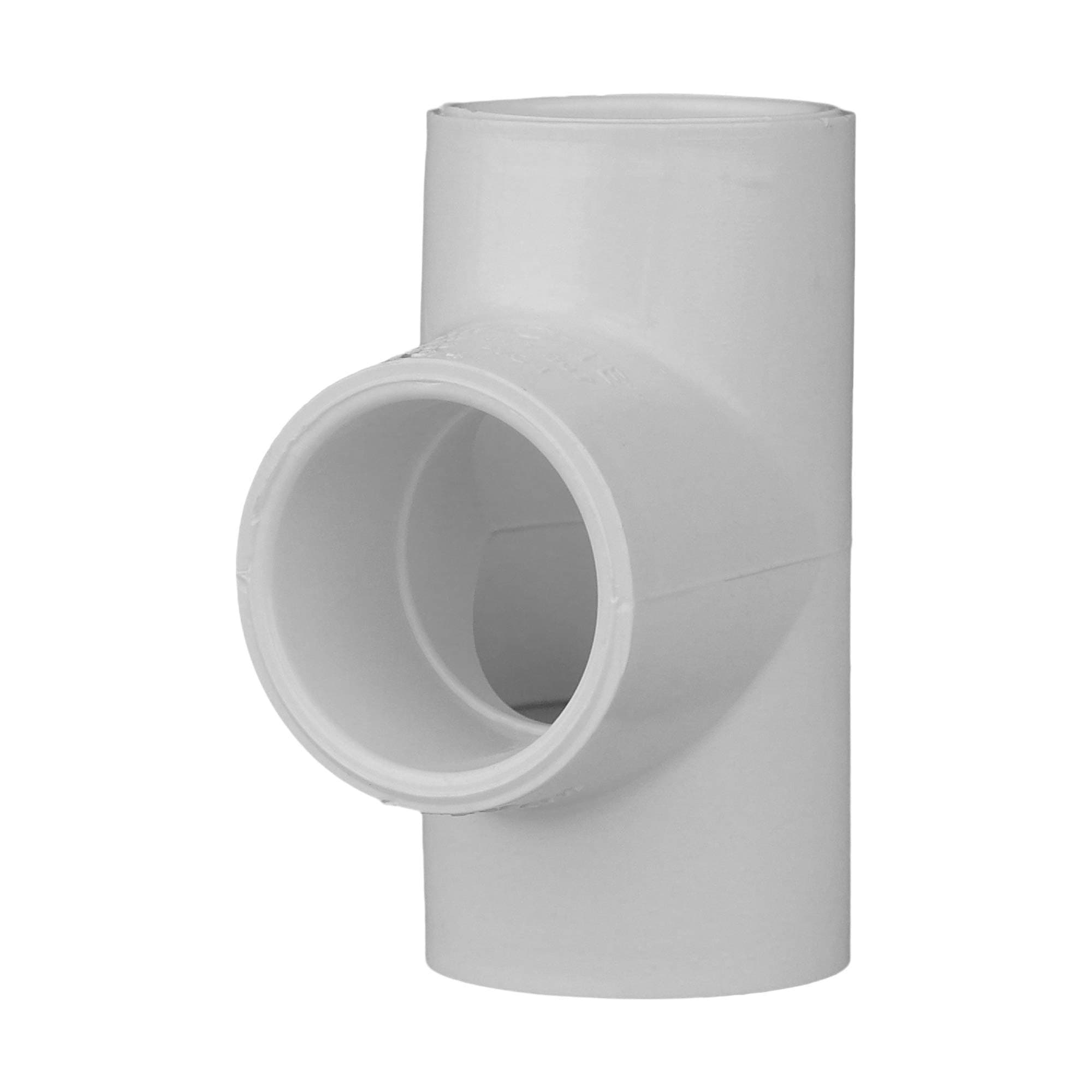 Charlotte Pipe 3/4" Tee Elbow Pipe Fitting - (Socket x Socket x Socket) Contractor Pack Schedule 40 PVC Pressure Durable, Easy to Install, and High Tensile for Home or Industrial Use (10 Unit Pack)