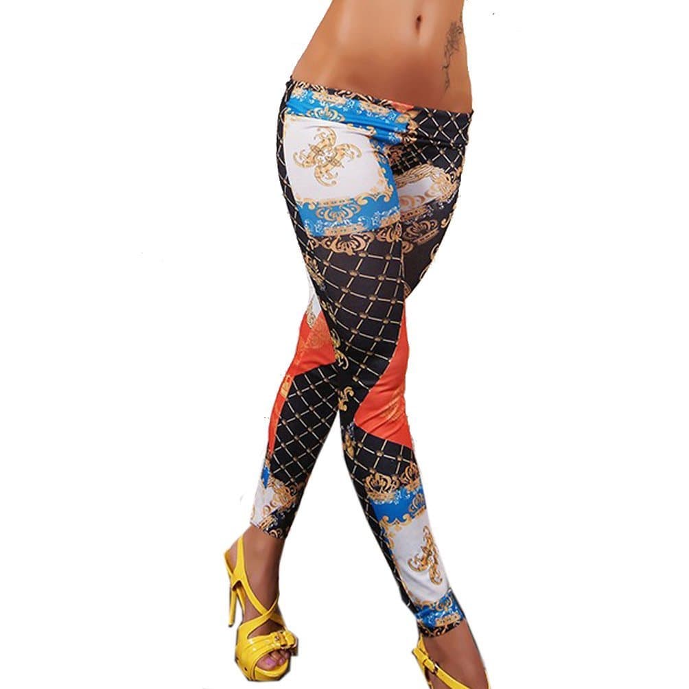 Sexy Lady's Punk Funky Fashion Print Leggings Stretchy Tights Pants (7)