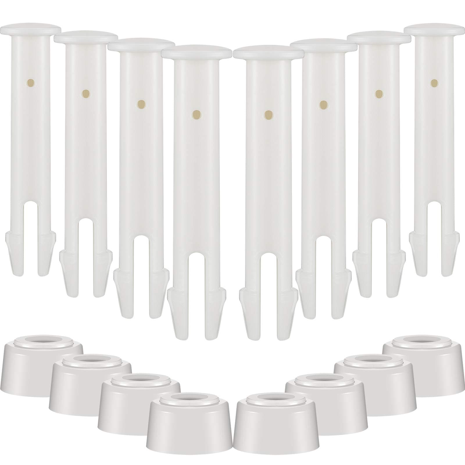 Shappy 36 Pcs Plastic Pool Joint Pins with 36 Pcs Pool Seals Summer Pool Parts 2.36 Inch Pool Clips for Above Ground Pools Swimming Pool Replacement Parts