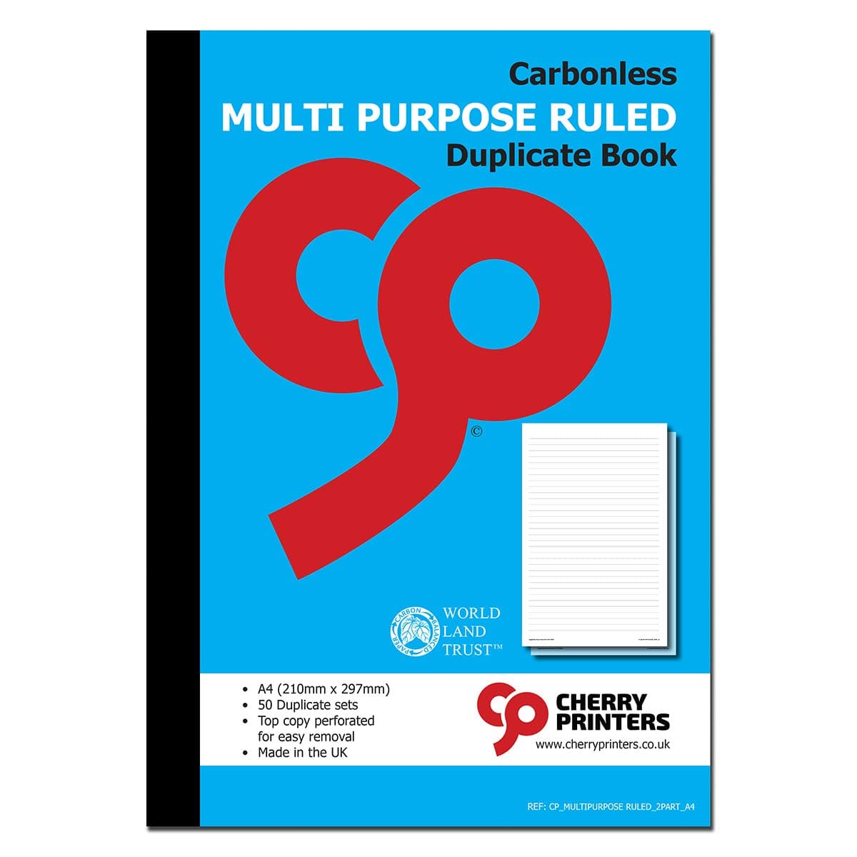 Cherry NCR Multi Purpose Ruled Duplicate Book A4 50 sets Carbonless
