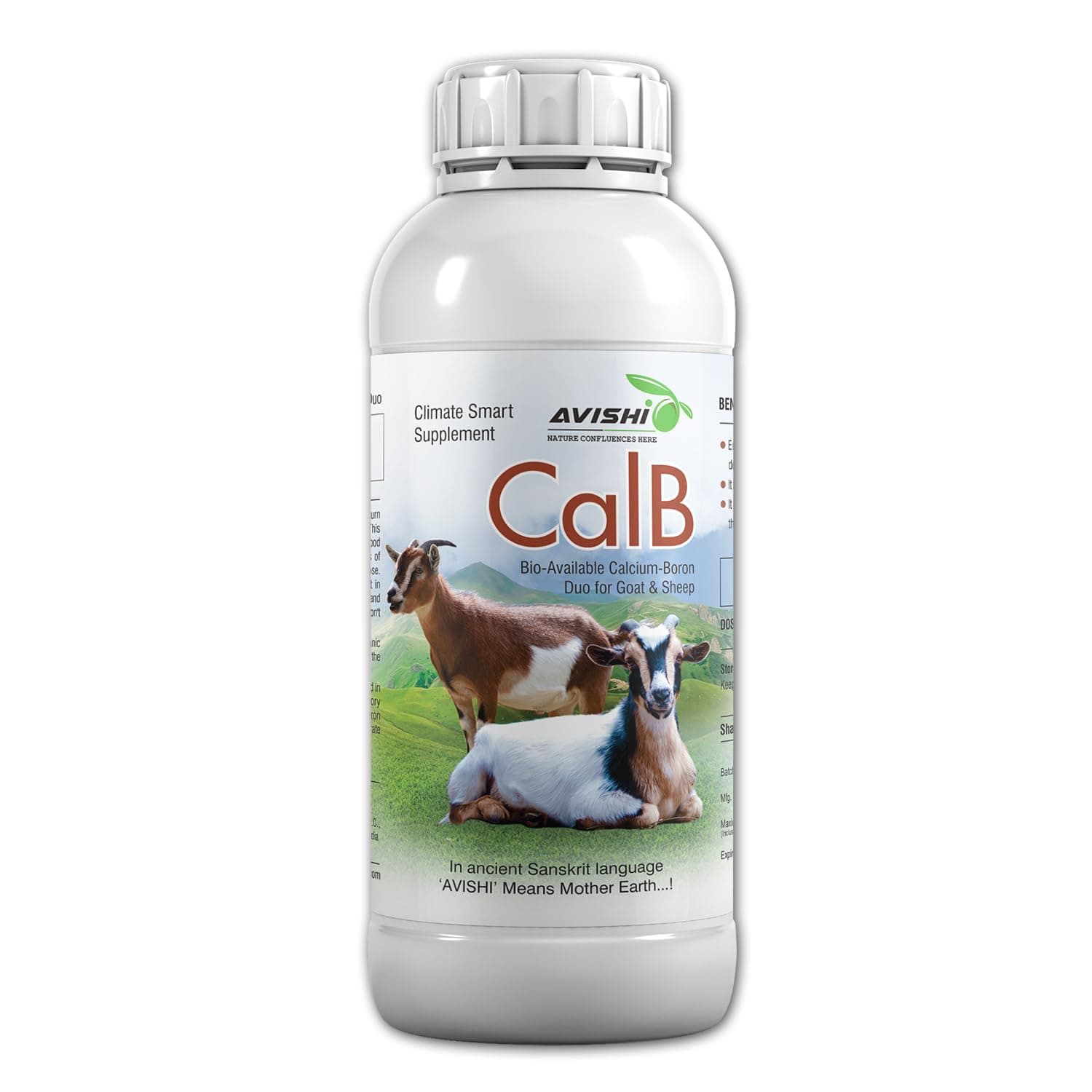 - Avishi CalB (Boron) Active Calcium for Goat & Sheep | -Boron Complex (500 ML) Calcium & Boron