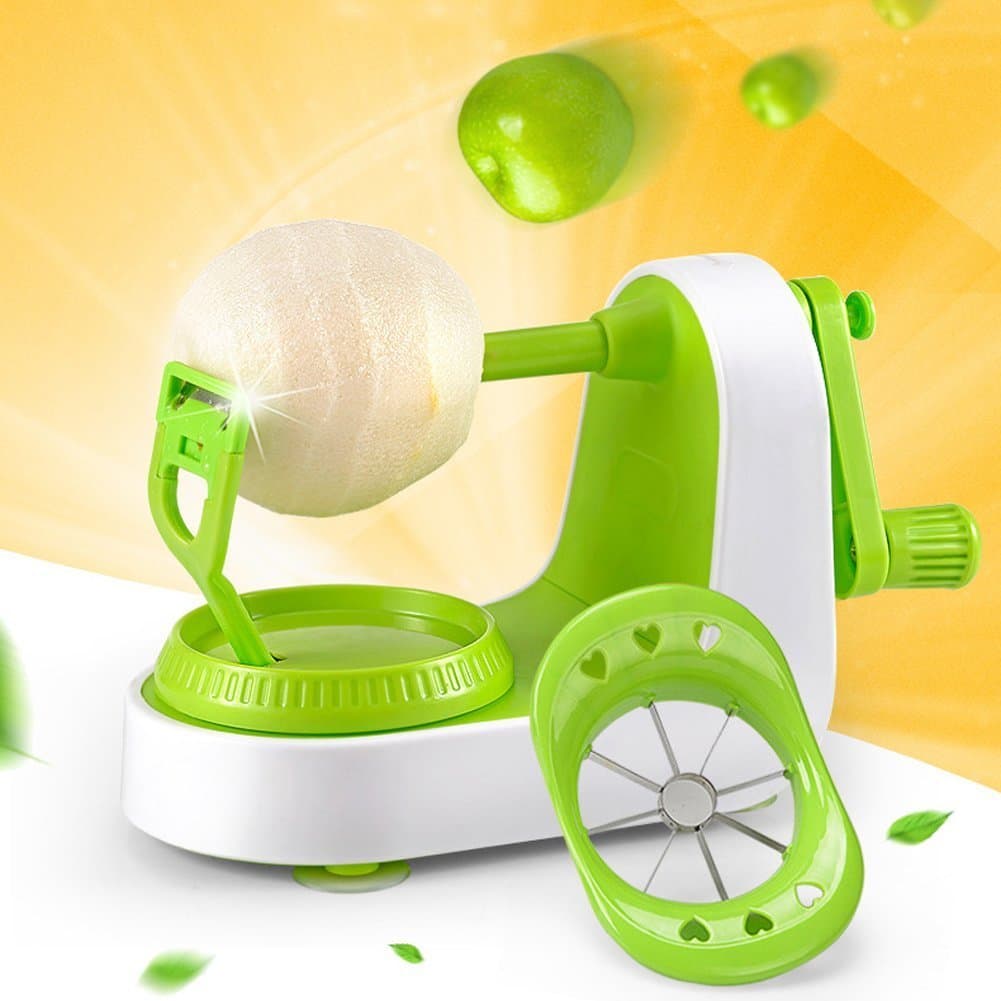 ROFISA Professional Fruit Peeler Corer in Seconds with Excellent Precision, with Super Sharp Antirust Stainless Steel Blade and Stable Suction Base, Also for Apple Pear Potatoes etc