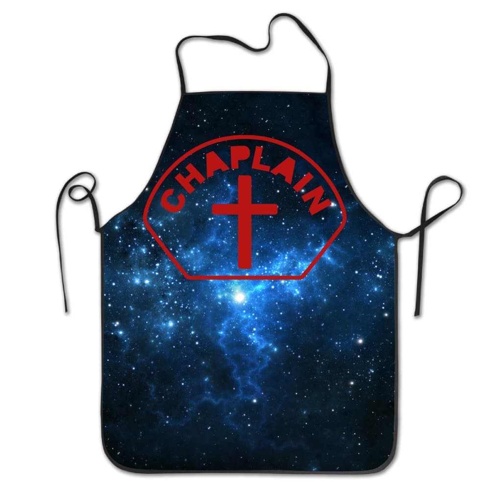 Funny Apron Chef Kitchen Cooking Apron Bib Christian Chaplain Restaurant Easy Care