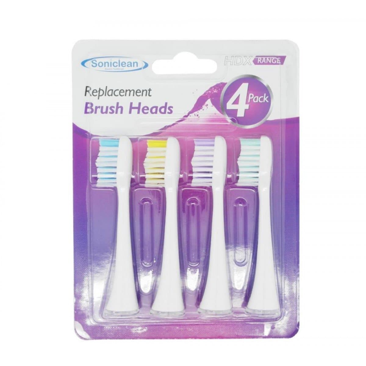 Soniclean Platinum HDX Replacement Toothbrush Sonic Head, Pack of 4