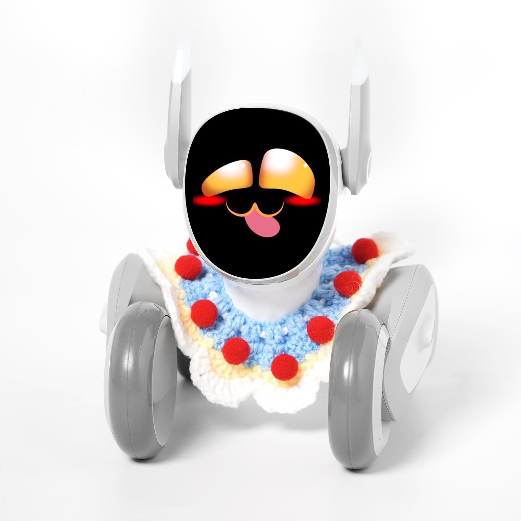 Loona Festive Collar Outfit — Handmade Crochet Collars with a Festive Theme, Perfect for Transforming Your Pet Robot Toys into a Fun and Cheerful Companion.