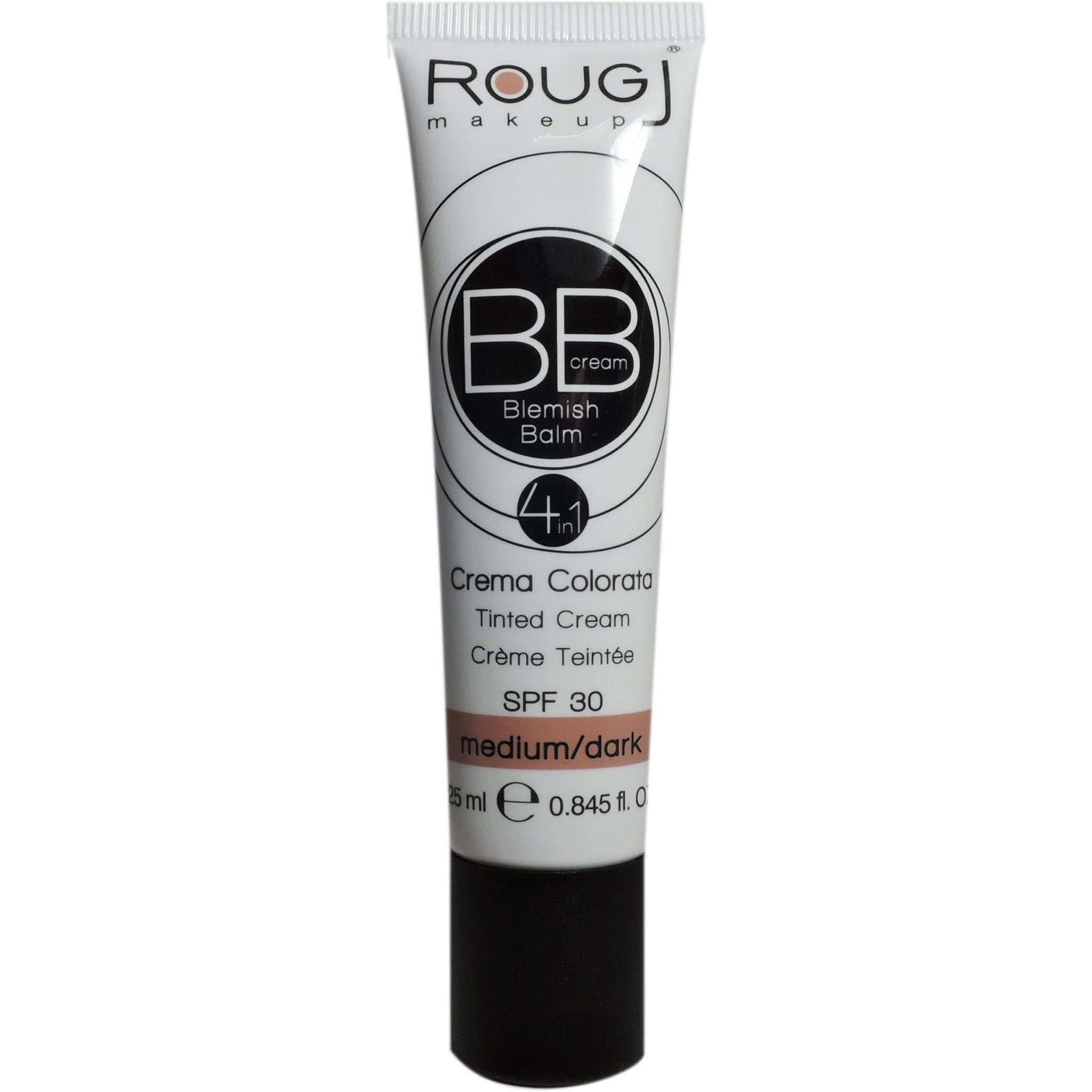 Rougj BB Cream Blemish Balm 4 in 1 Tinted Cream 25ml - Colour : Medium / Dark