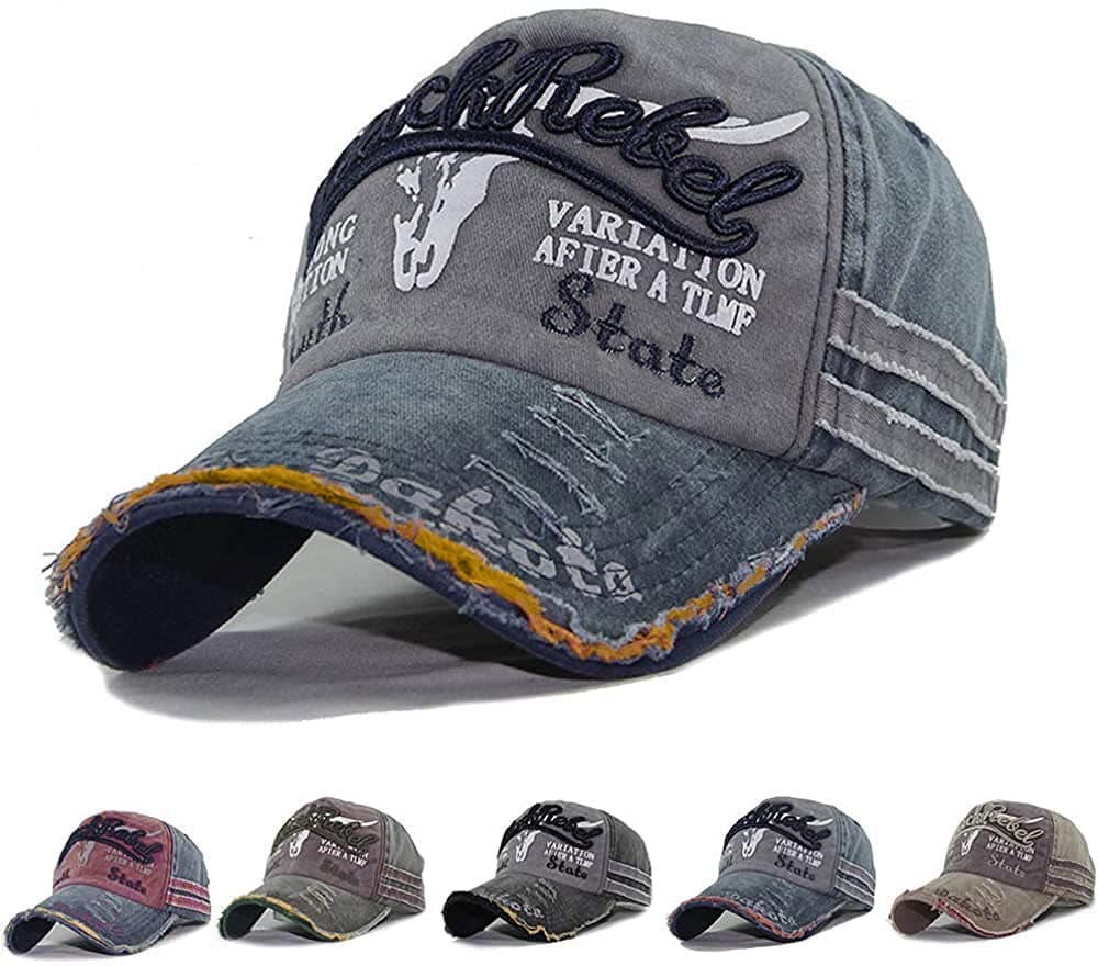 Cap Summer Cap Vintage Cotton Baseball Cap Unisex Distressed Snapback Trucker Hat