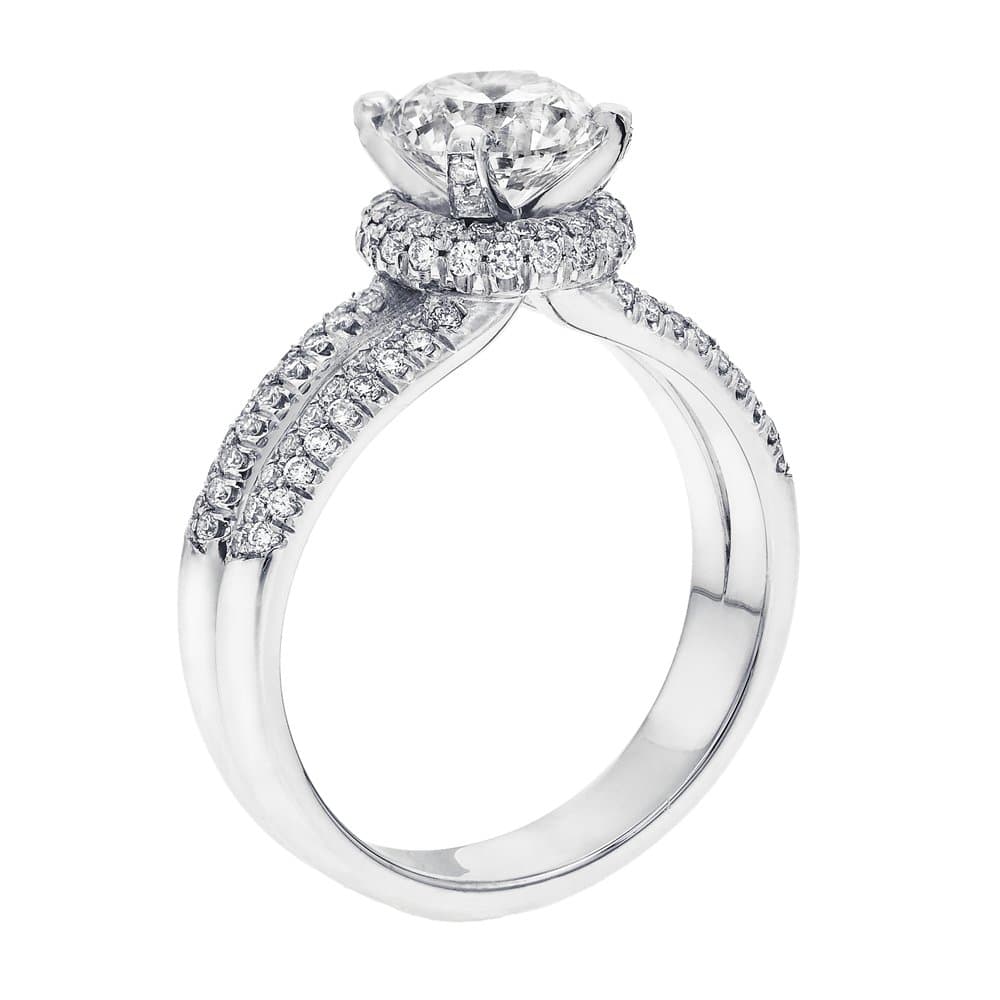 Diamond Engagement Ring in 14K Gold / White - GIA Certified, Round, 1.34 Carat, D Color, SI2 Clarity