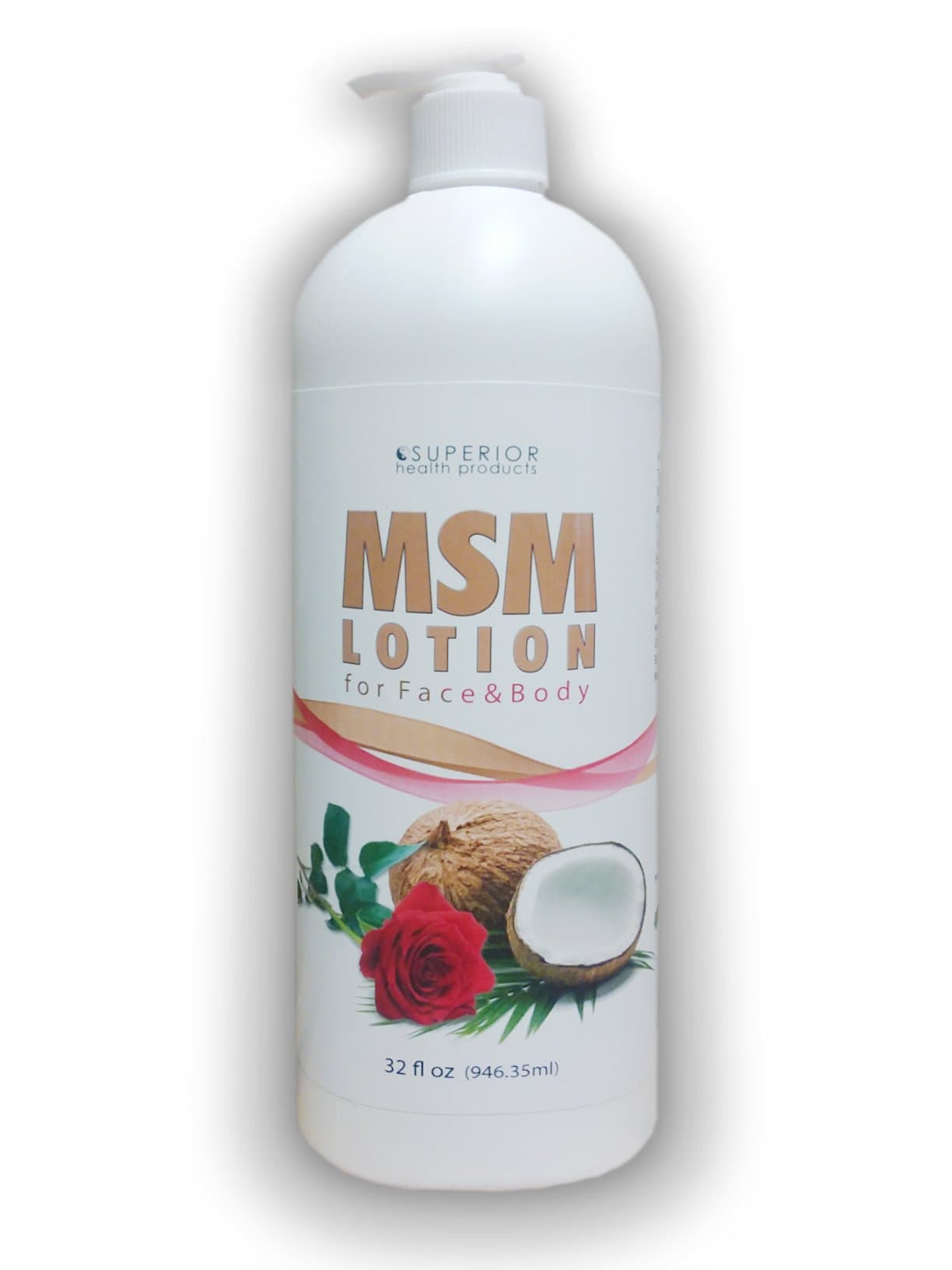 Superior Health Products - MSM Pure & Natural Lotion - Coconut Rose- 32 fl.oz