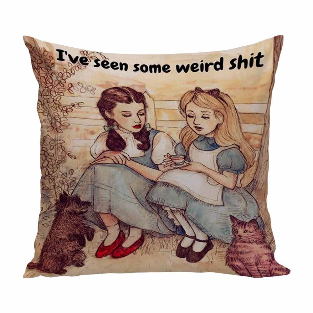 I Ve Seen Some Weird Shit Pillow case / Size 16"x16"/ Twin Side