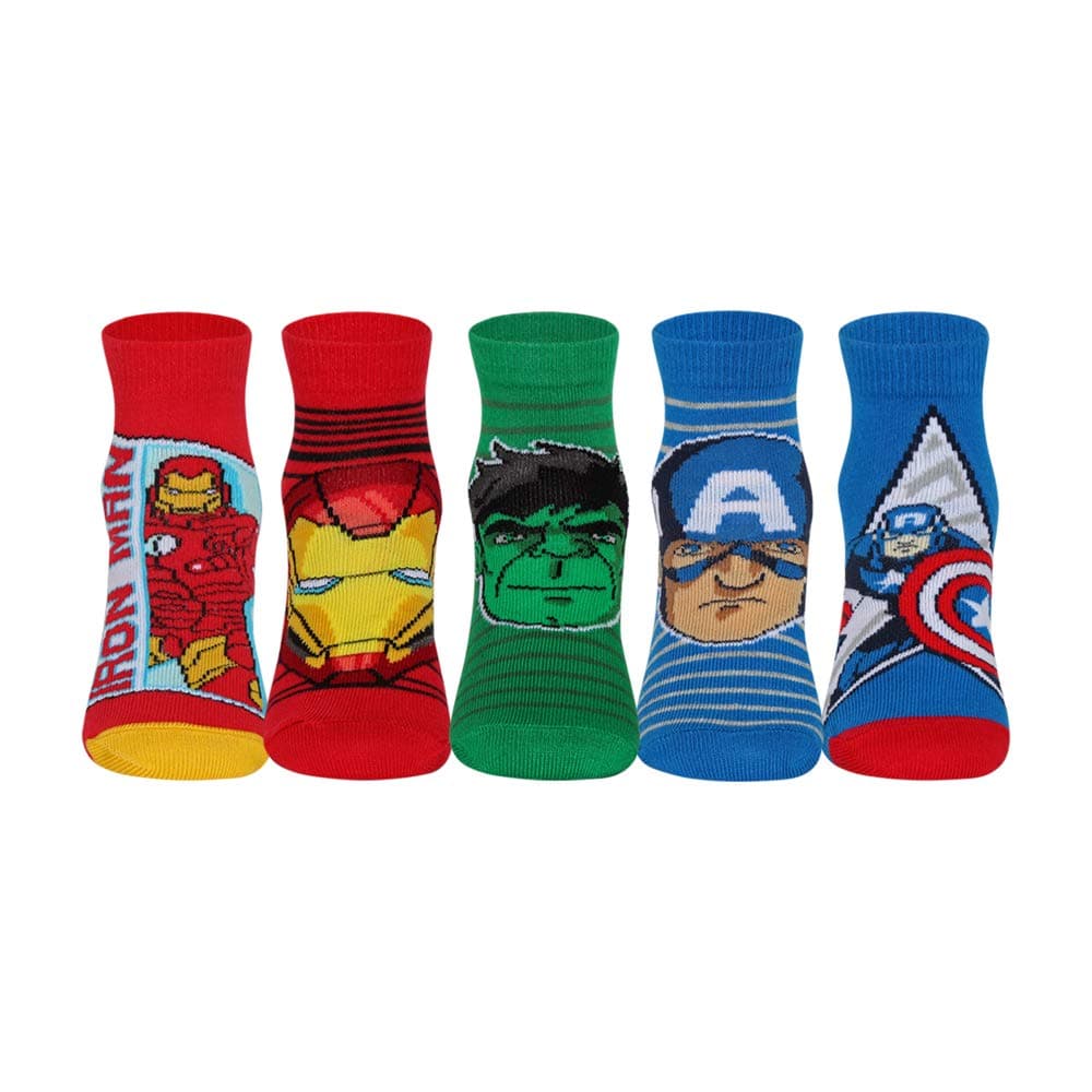 Ankle Disney Character Socks for Kids, Made with Breathable, Anti Odour & Moisture Absorbent Combed Cotton with a Extra Durable Welt, Ideal For All Day Wear (Pack Of 5)