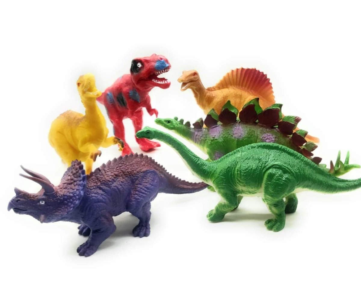 AdiChai - Non Toxic Dinosaur Toys for Kids Above 3 Years - Set of 8 Dinosaurs