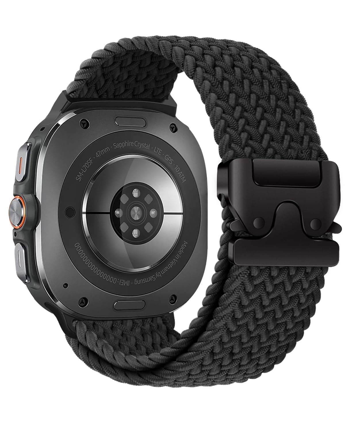 Compatible with Samsung Galaxy Watch Ultra Bands 47mm, Upgrade Parachute-style Buckle, Stretchy Braided Sport Strap for Galaxy Watch 7 Ultra Band 2024 Men Women