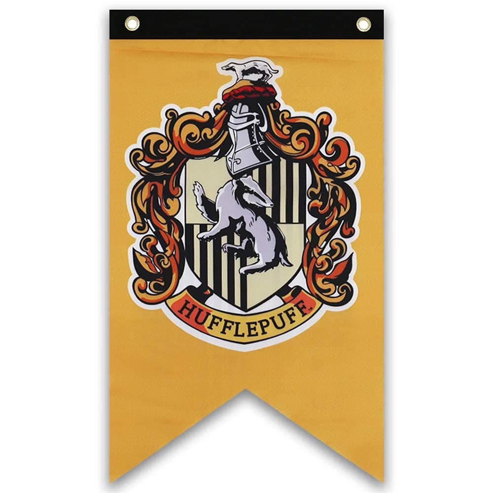 Guoshi Harry Potter Hufflepuff Wall Banner - Hufflepuff Flag 50 x 30 inches - Amazing Gift for All PotterHeads - Unique HP Collectible Accessories