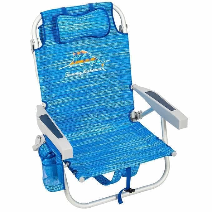 Backpack Cooler Beach Chairs - Blue Marlin