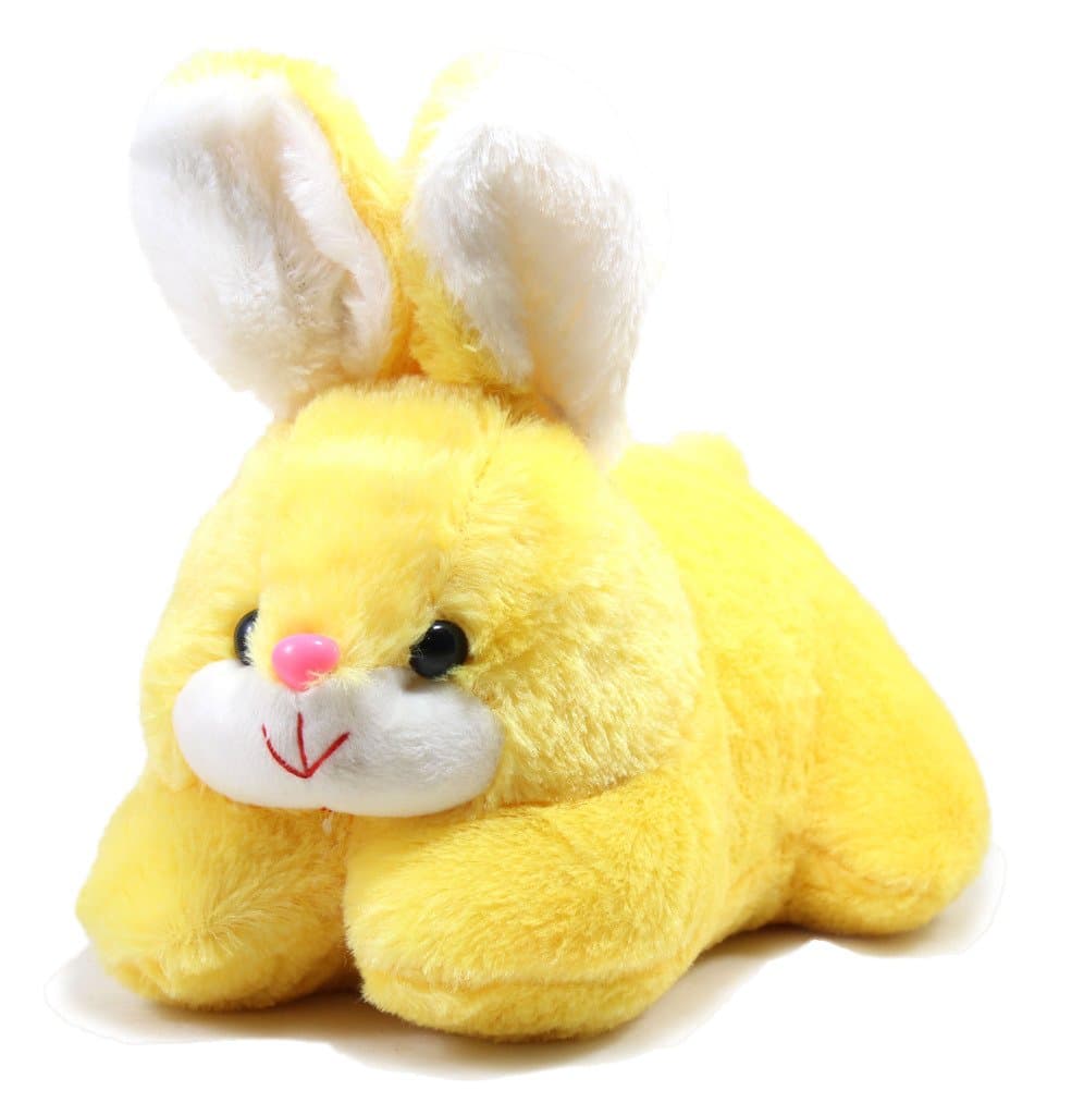 Tickles Cute Rabbit Soft Stuffed Plush Animal Toy for for Kids & Boys Kids Birthday Gifts (Color: Yellow Size: 25 cm)