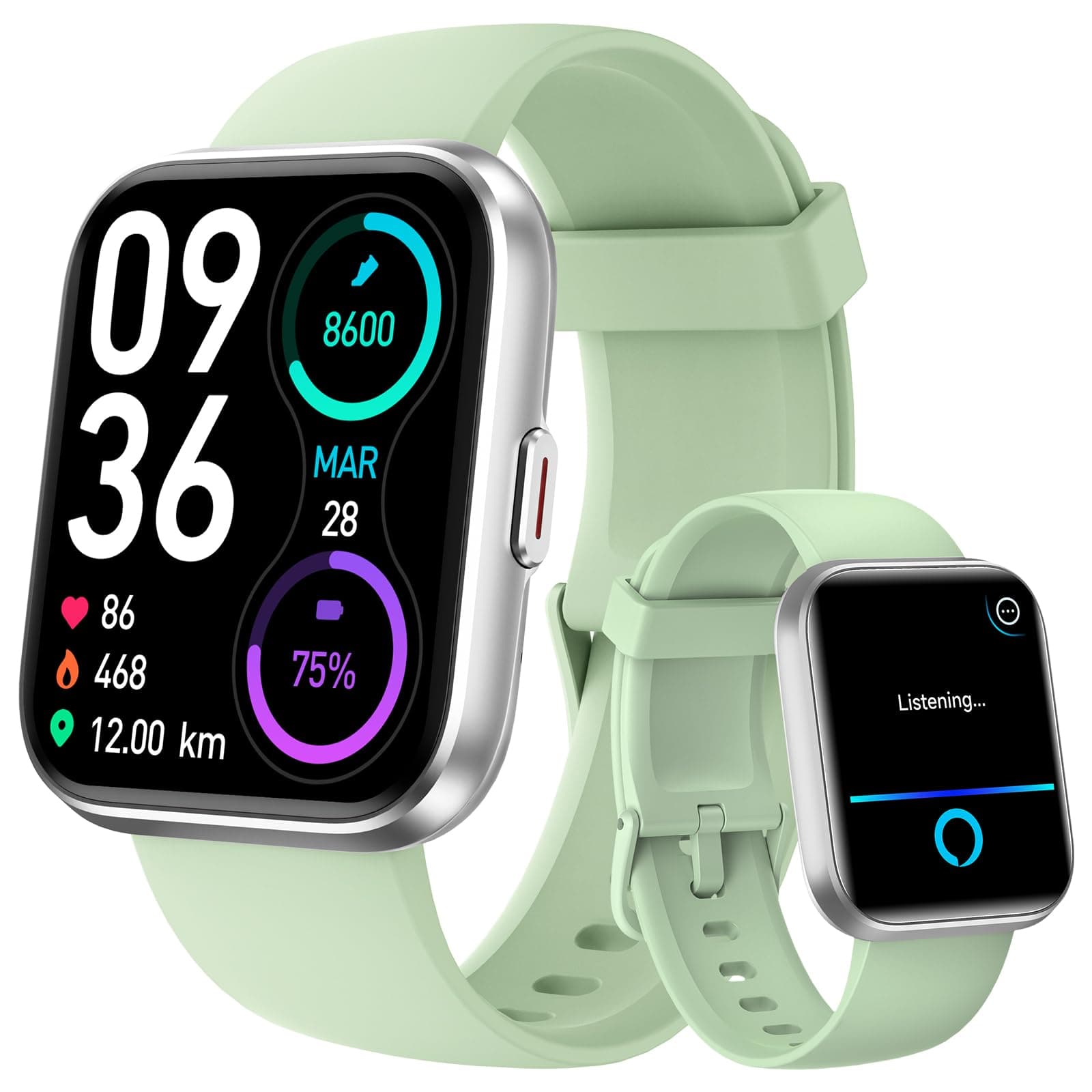 aeac Smart Watch Fitness Watch for Men Women, Alexa Built-in & Stable Bluetooth Call, 100 Sports, IP68 Waterproof Smartwatches for iOS Android