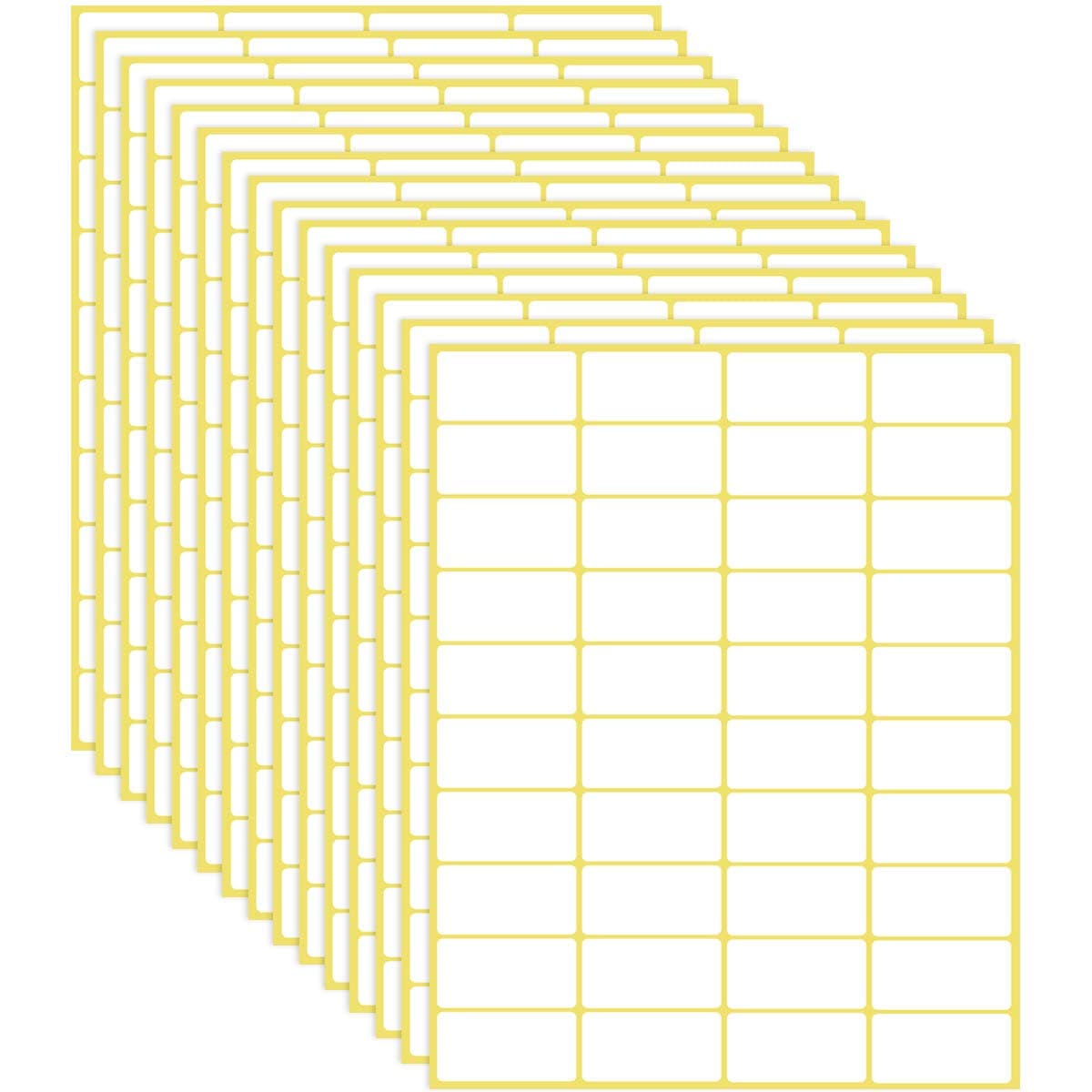Jinlaili15 Sheet Label Stickers, 600PCS Small Label Stickers, 19 x 38mm, Self Adhesive Stickers Labels for File Folder Labels Price Label Color Code Labels Distinguish Labels