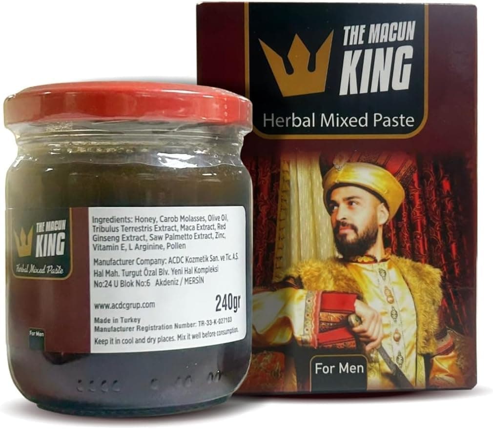 Herbal Mixed Paste Turkish Honey Macunu King Paste- Fast Performance 480G - Pack of 2 Jars