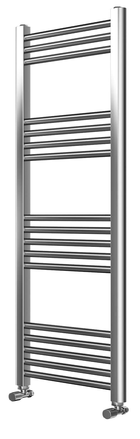 Requena Heated Towel Rail Chrome Bathroom Ladder Radiator - (Straight, 1200 x 400)