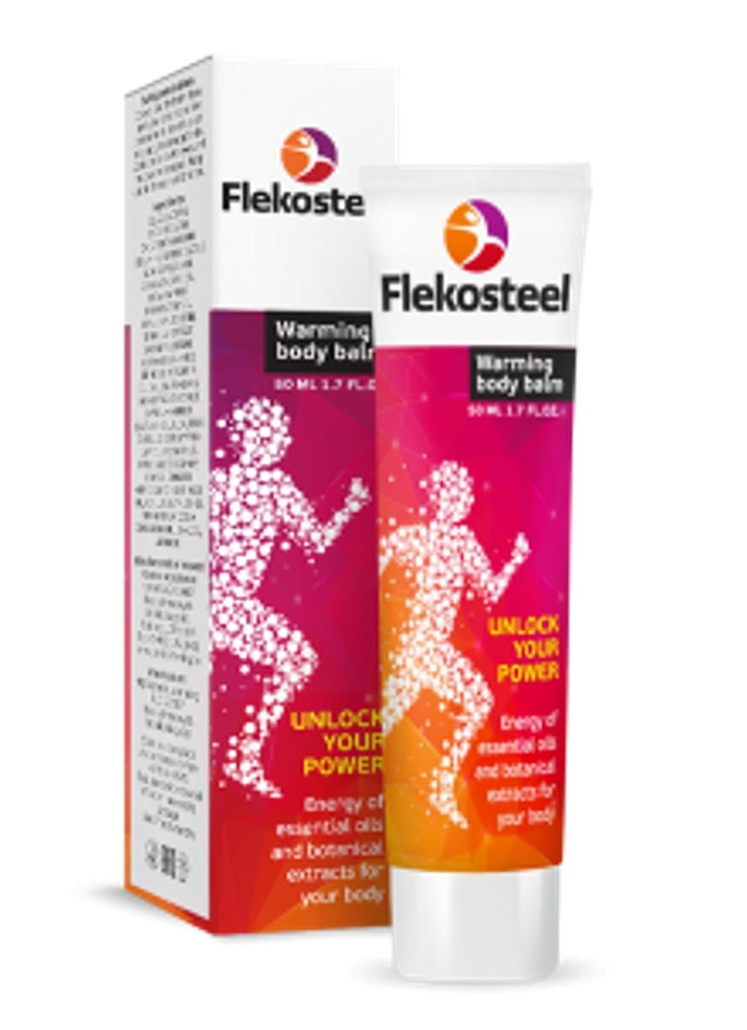 FLEKOSTEEL Body Warming Balm Relief from HIGH Muscle and Joint Load DISCOMFORT. Original Guaranteed from Russia with Hologram. (1 x 50 ML)