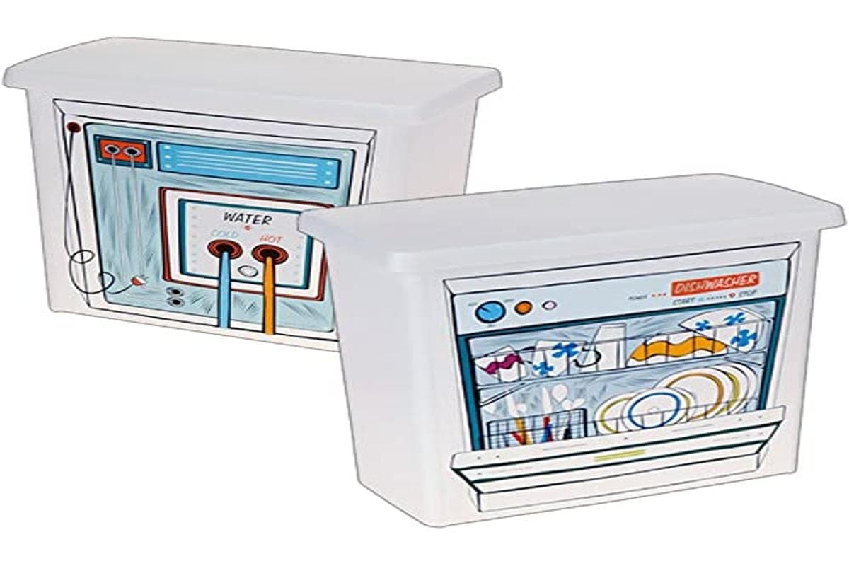 Easybox Laundry Dishwasher Washing Powder Tablet Plastic Storage Box Container