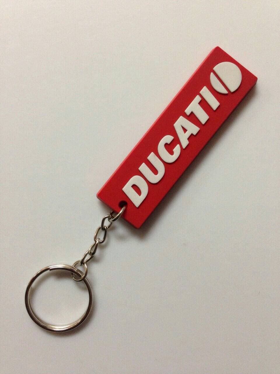 Ducati Corse Rubber Keychain/keyring Red.