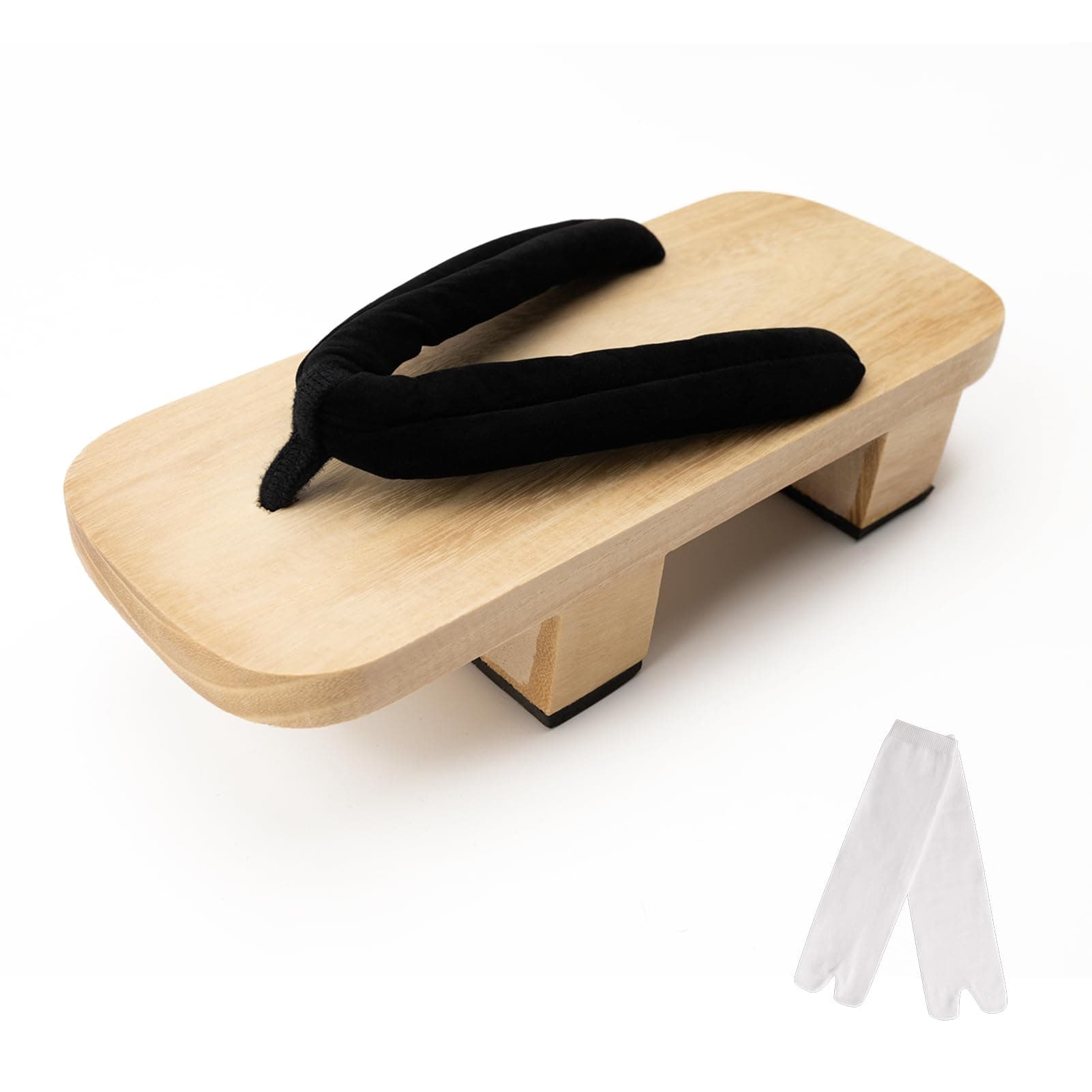 - Japanese Shoes Geta Wooden Clogs with Tabi Socks