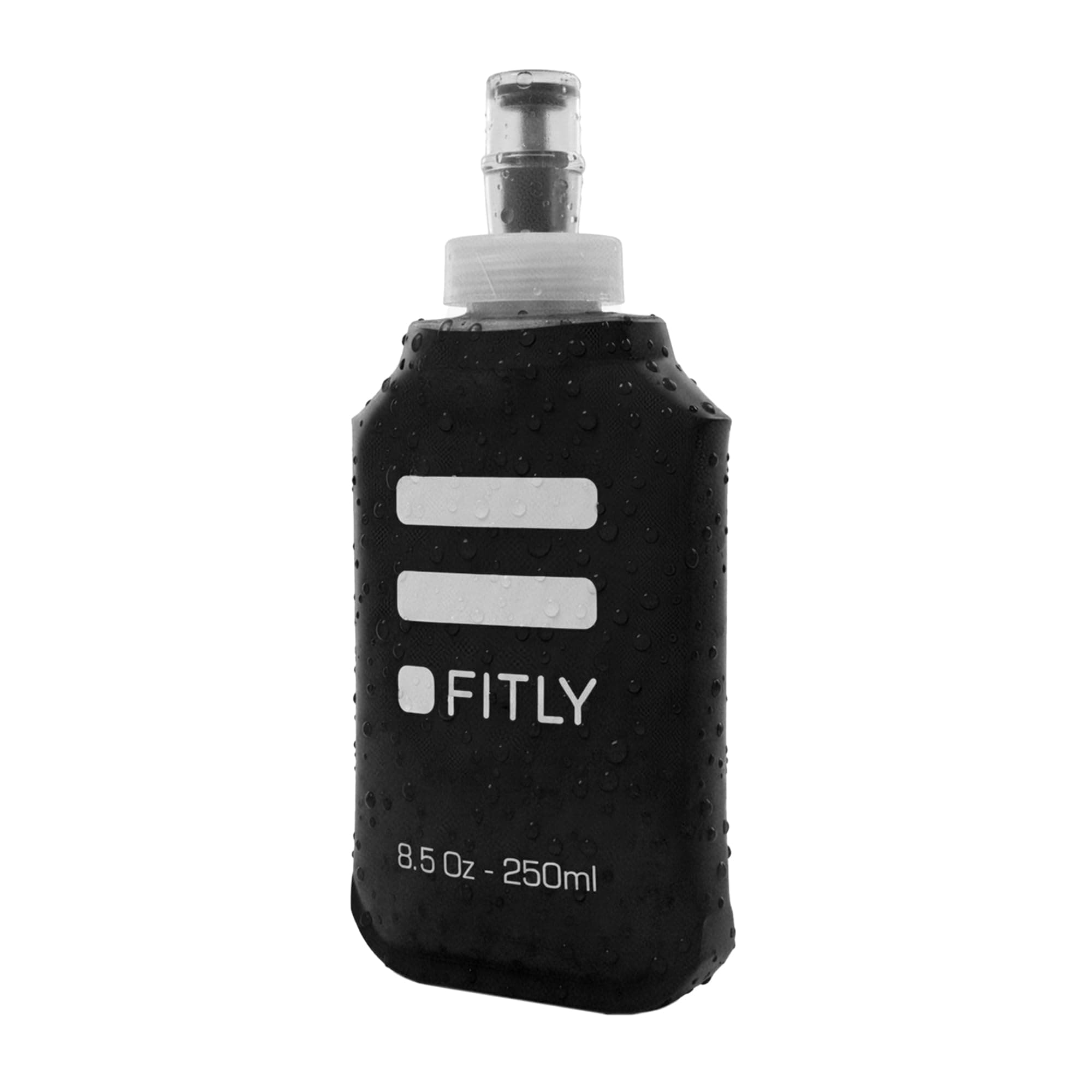 FITLY Soft Water Bottle | Shrink As You Drink Soft Flask for Hydration Pack | Folding Water Bottle Ideal for Running, Hiking, Cycling, Climbing & Rigorous Activity