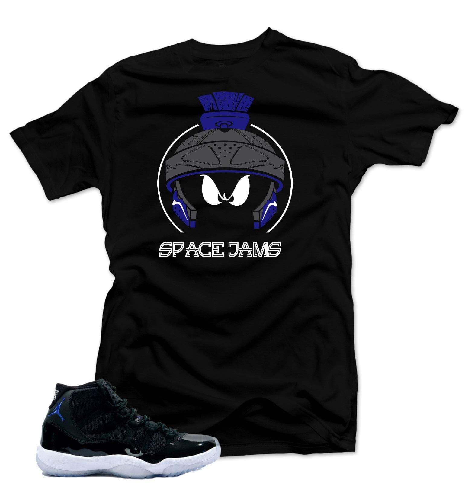 SNELOS Shirt to Match Jordan (Jordan 11 Space Jam Shirt, S)