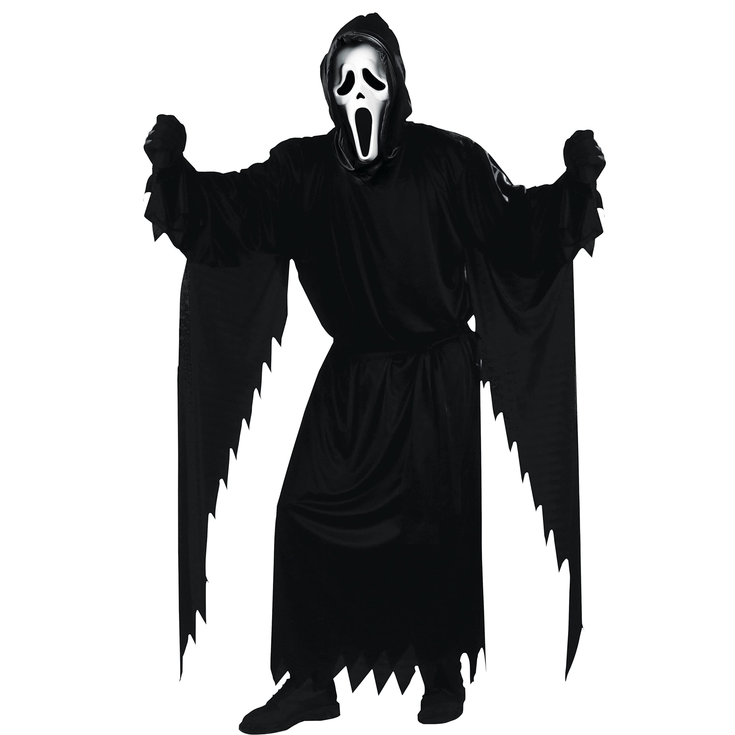 FunWorld Adult Scream Ghost face Costume, Black, One Size