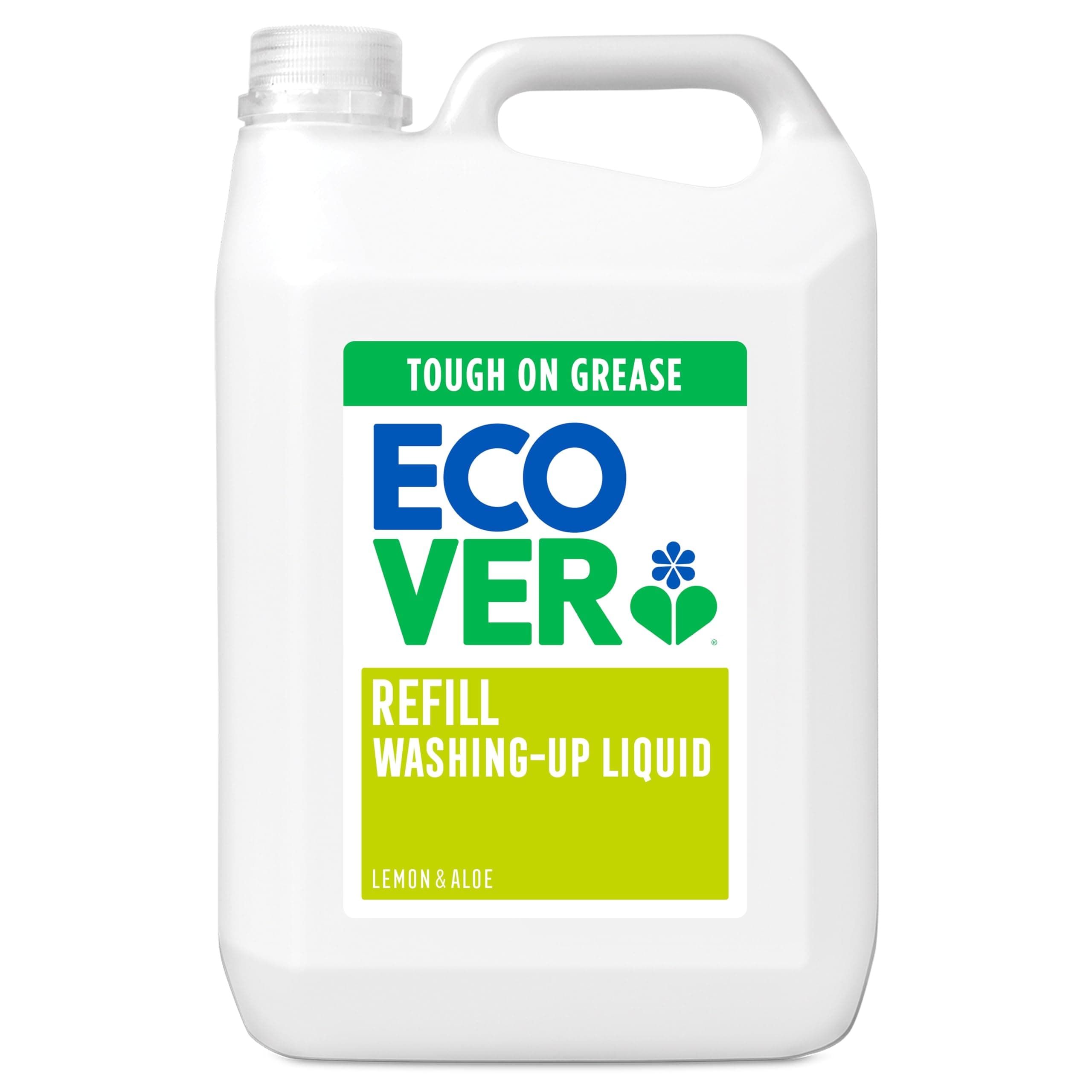 Ecover Washing Up Liquid Refill, Lemon & Aloe Vera, 5L