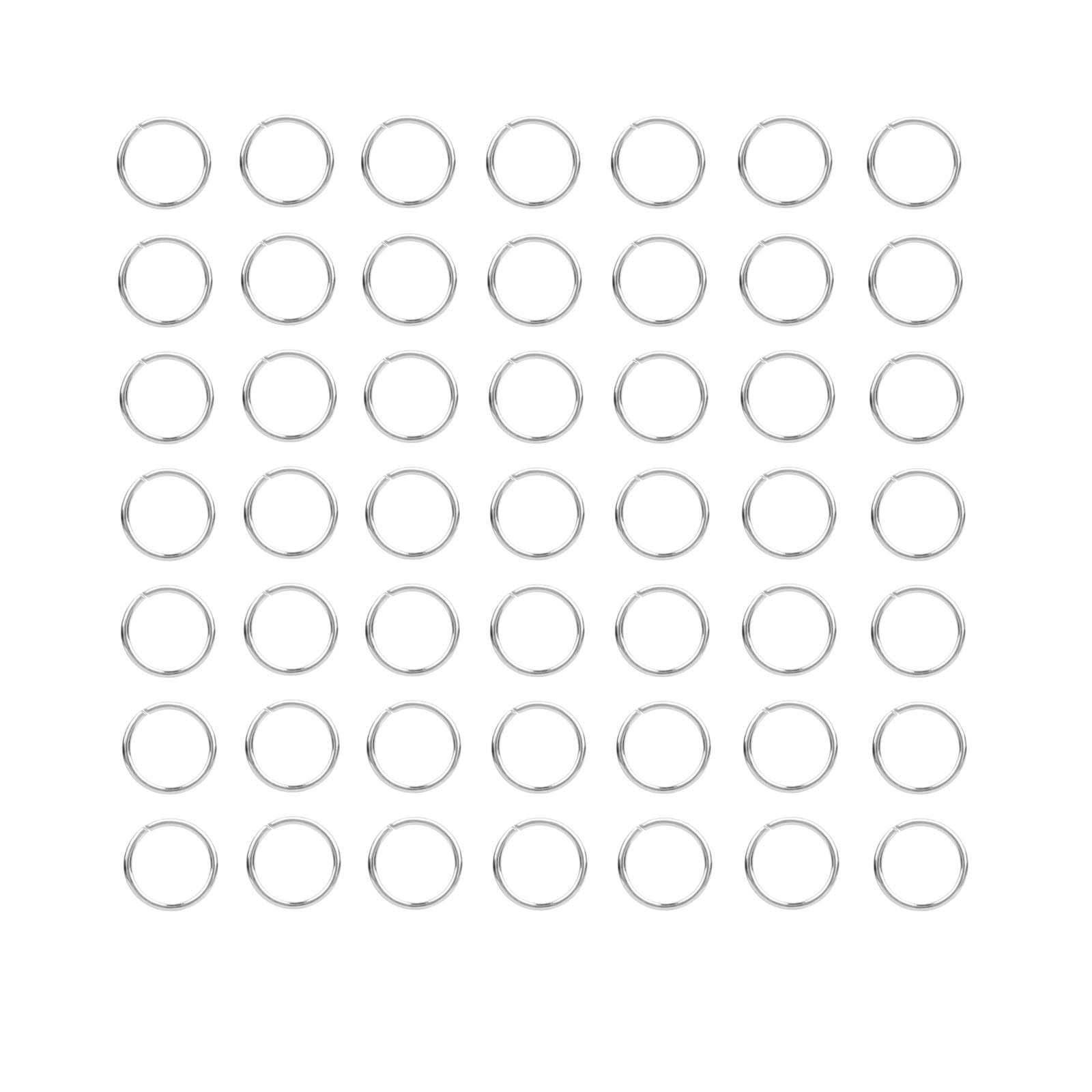 – 100 Pieces 10mm Open Jump Ring Metal Split Rings for Jewelry and Crafts Making Wind Chimes Costuming Ornaments (Silver)