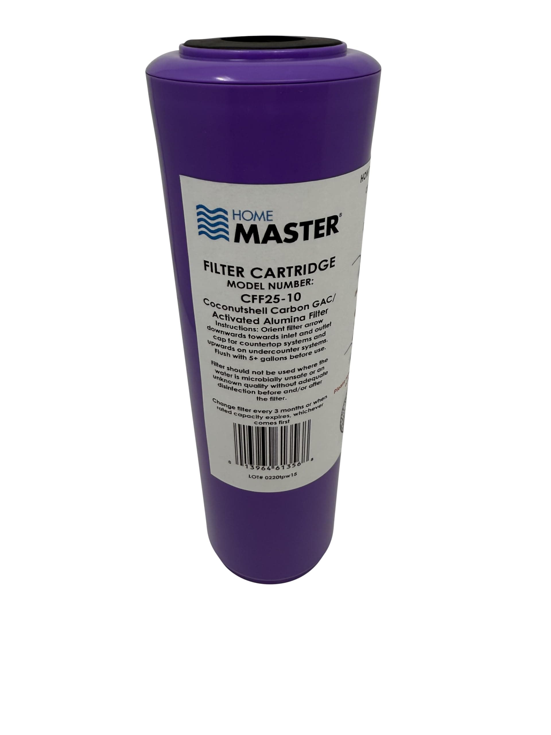 Home Master CFF25-10 Jr F2 Replacement Fluoride Filter, Fits Standard 10” Housings, Multi-Stage, Sediment, Activated Alumina, GAC Activated Coconut Shell Carbon Medias, Compression Disks,1 Count