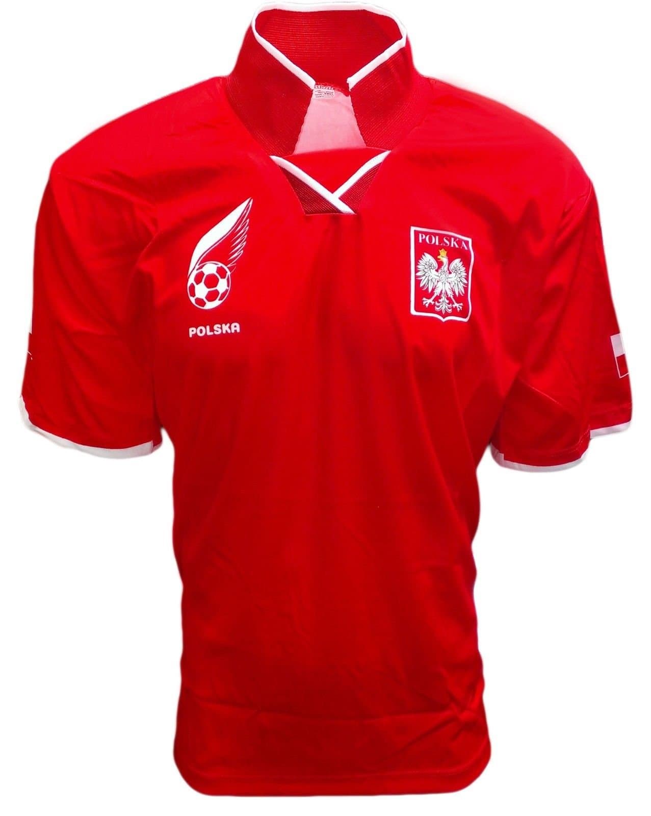 FHR Polska Eagle Red Collared Soccer Jersey