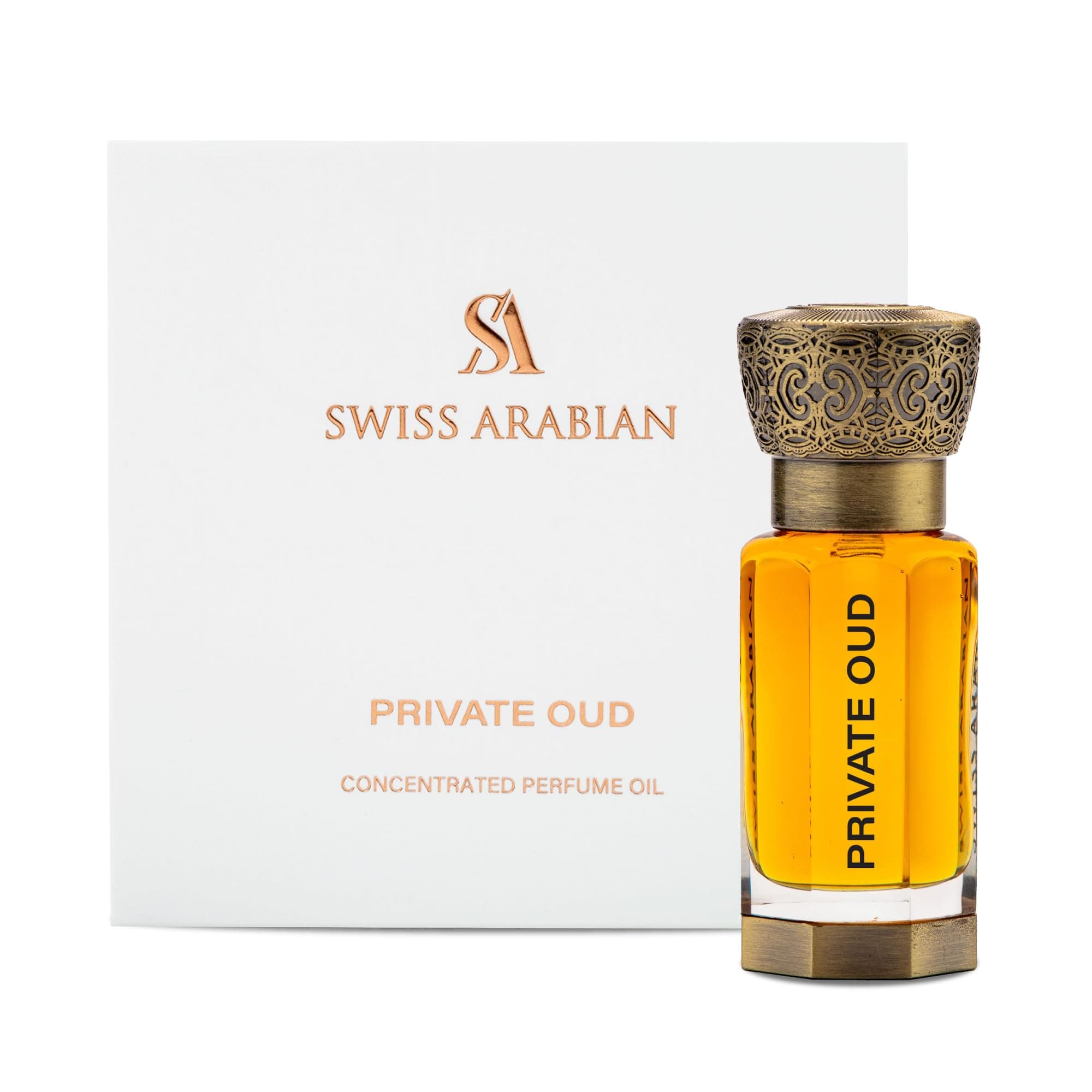Swiss Arabian Private Oud Concentrated Perfume Oil, 12ml, Premium Quality Perfume Oil, Unisex Fragrance, Oud, Gourmand, Luxurious Blend Perfume for Women and Men