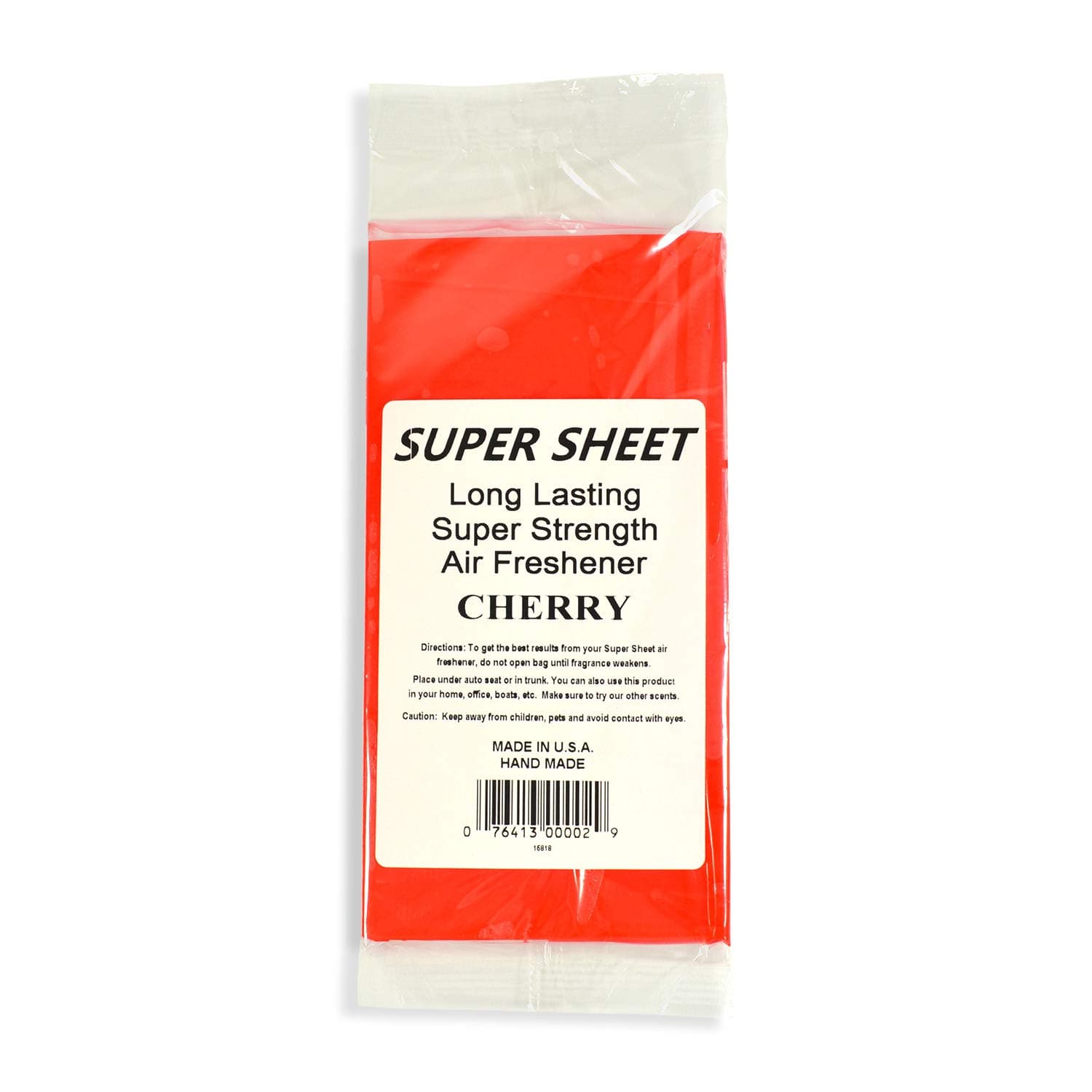 Super Sheet Small (7.5"x3.75") Under Seat Car Air Freshener (Cherry)