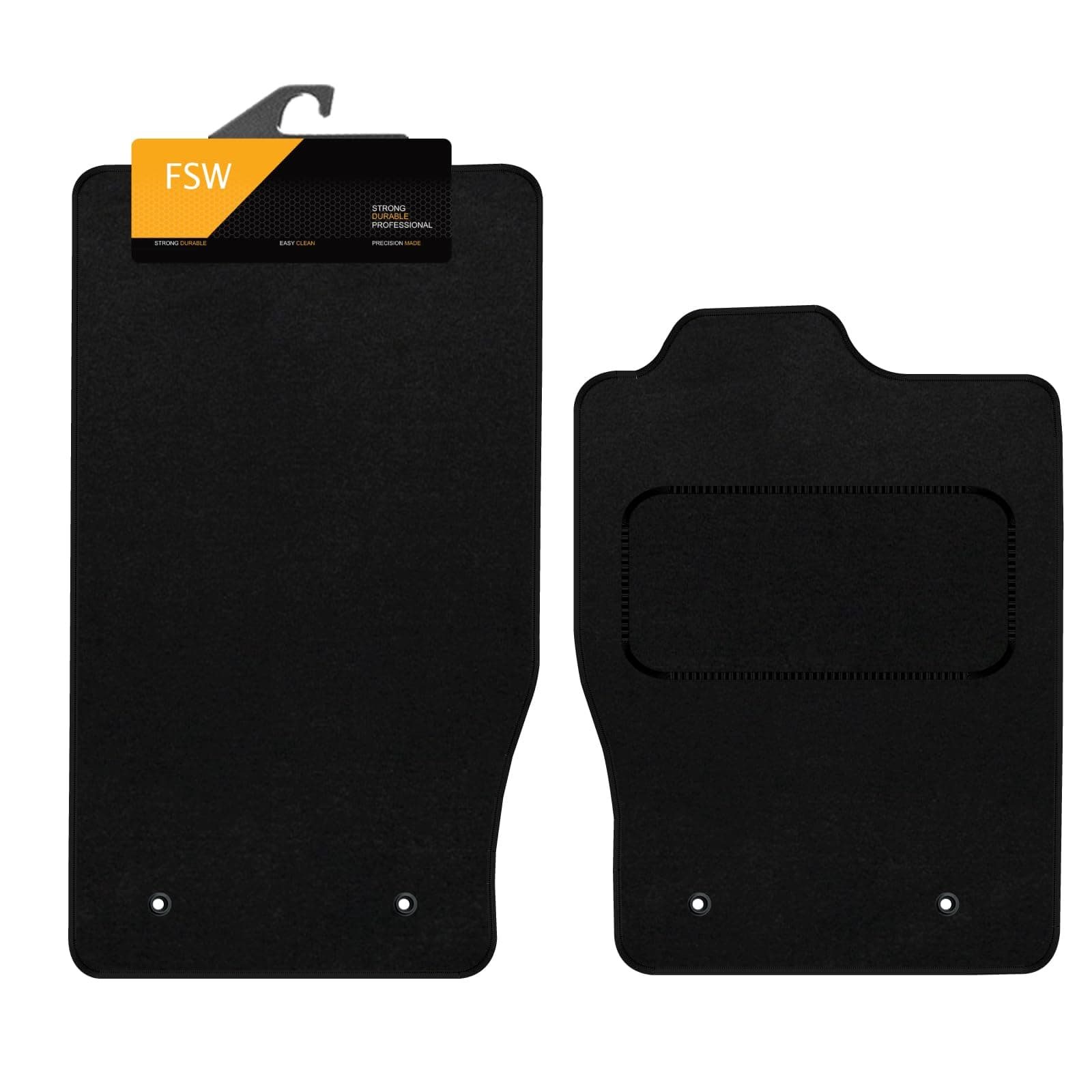 FSW - Tailored Mats - Fits JAGUAR Xk (X150) 2006-2014 2 piece set - Black Carpet - Anti Slip Mat - Non Slip Car Floor Mat, Fitted With Clips & Granulated Backing - 2 Pc Floor Mat Only