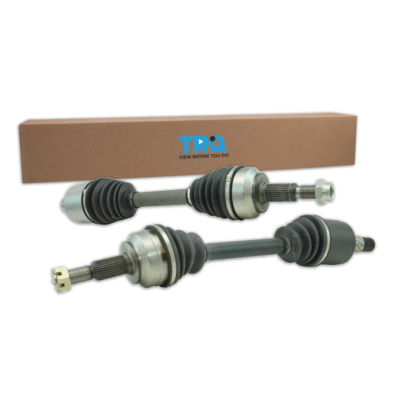TRQ Front Driver and Passenger Side CV Axle Assembly Set 2 Piece Compatible with 2005-2010 Jeep Grand Cherokee AWD Quadra-Trac II 2006-2010 Commander 4WD Quadra-Trac II