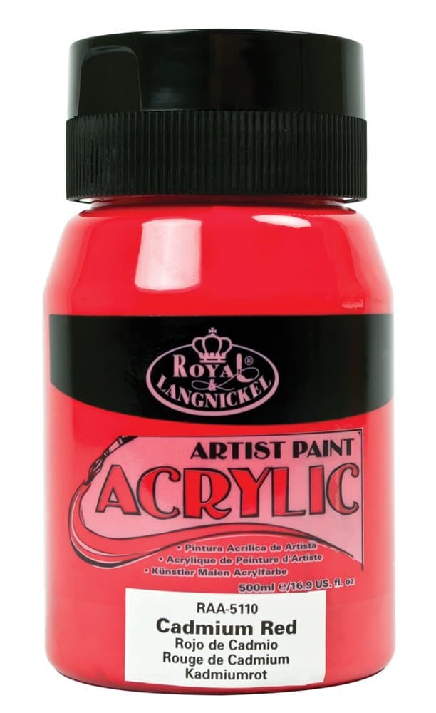 Royal & LangnickelRAA-5110 Essentials 500ml Acrylic Paint - Cadmium Red