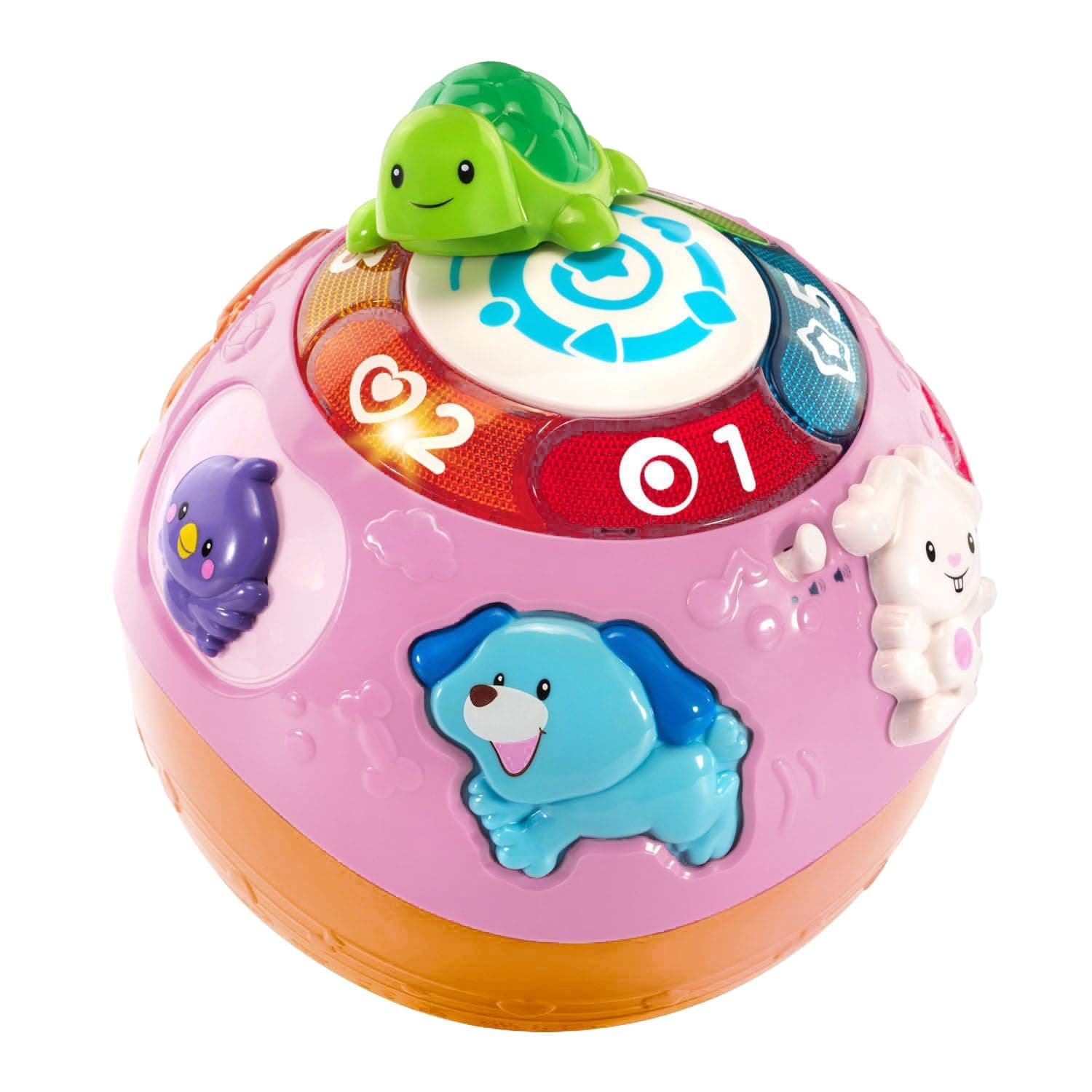 VTech Crawl & Learn Baby Activity Ball, Musical Toy With Lights for Babies & Toddlers 6 Months+, English Version, Pink