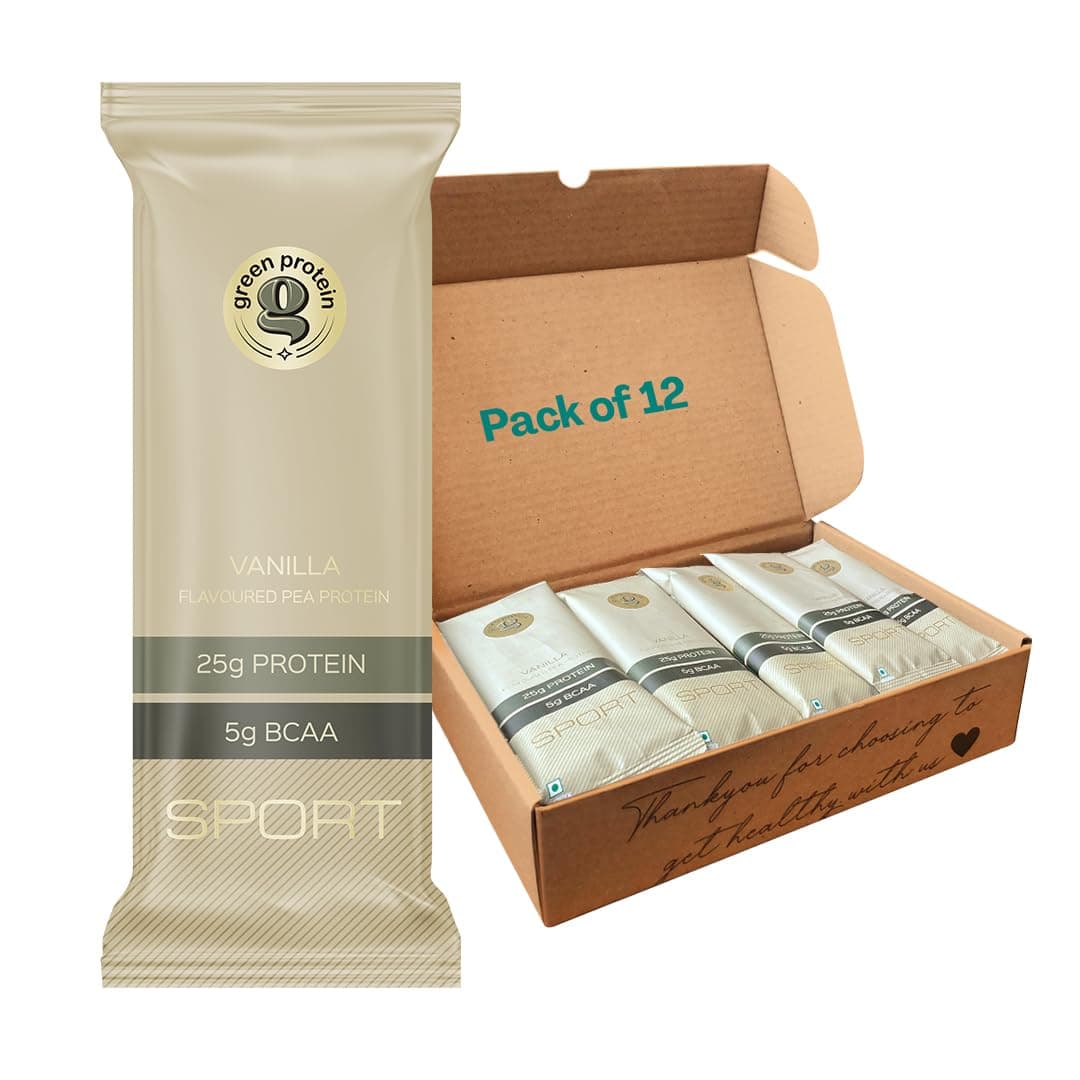 Sport Plant Protein Isolate Powder, 25gm Plant Protein (Pack of 12, Vanilla)