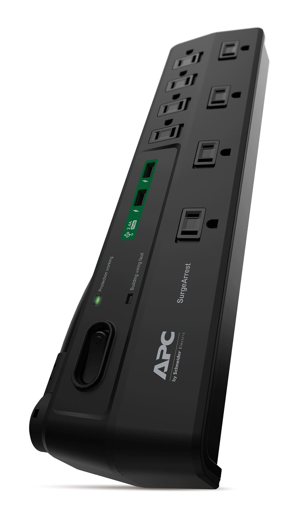 APC P8U2 8-Outlet SurgeArrest(R) Surge Protector with 2 USB Charging Ports